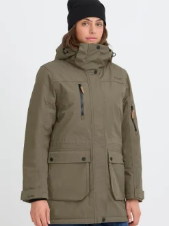 North Bend Damen Outdoorjacke - NBWanda in schlamm