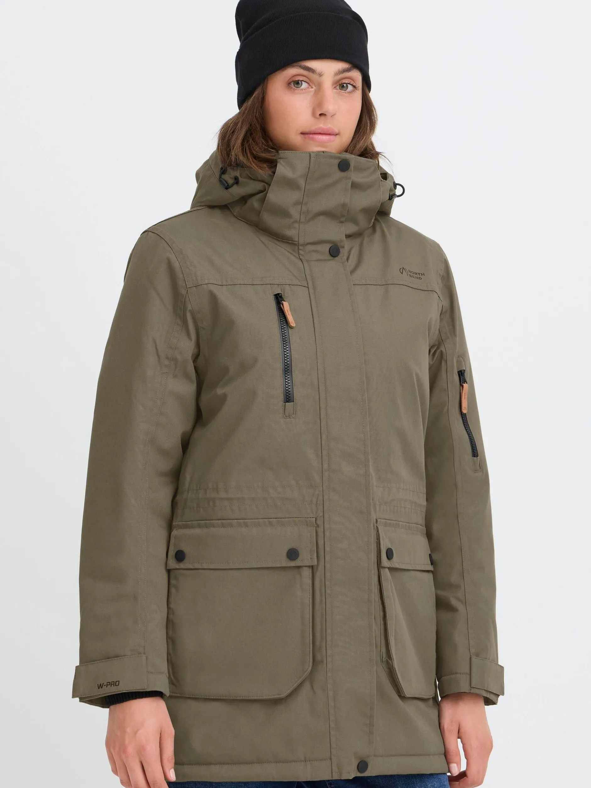North Bend Damen Outdoorjacke - NBWanda in schlamm