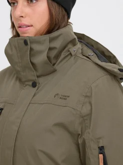 North Bend Damen Outdoorjacke - NBWanda in schlamm