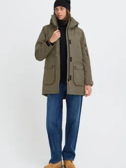 North Bend Damen Outdoorjacke - NBWanda in schlamm
