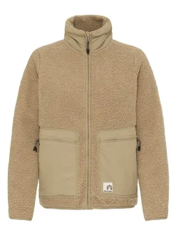 North Bend Damen Plüschjacke - NBGalonne W Teddy Jacket in beige