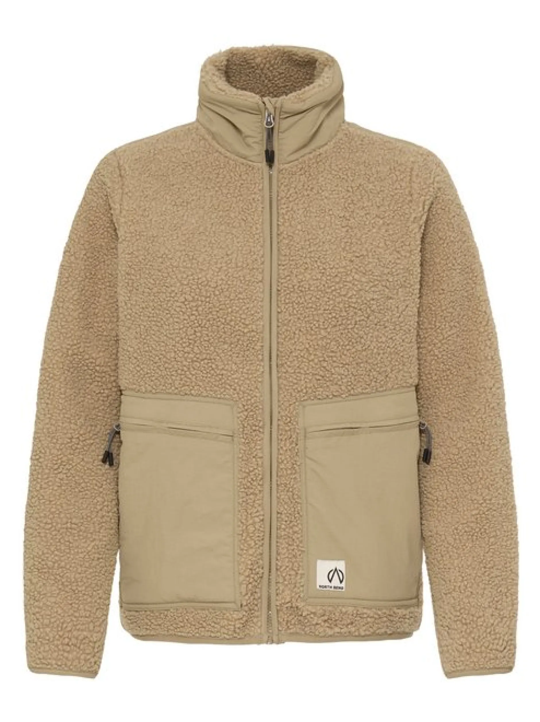 North Bend Damen Plüschjacke - NBGalonne W Teddy Jacket in beige