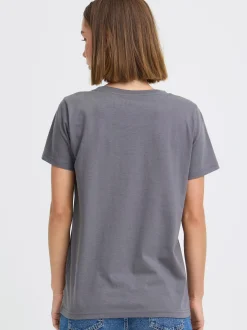 North Bend Damen Rundhalsshirt - NBCash in grau