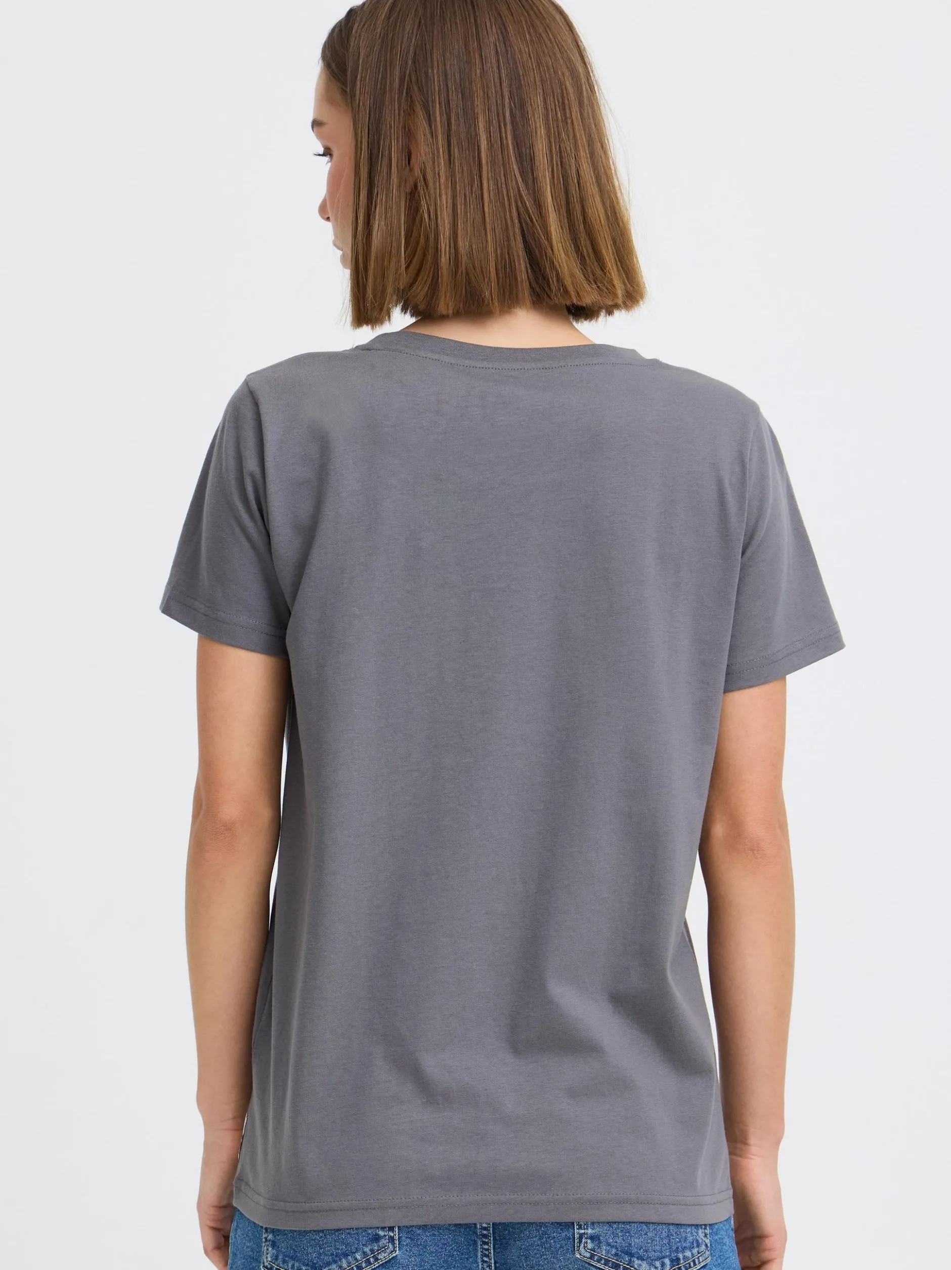North Bend Damen Rundhalsshirt - NBCash in grau