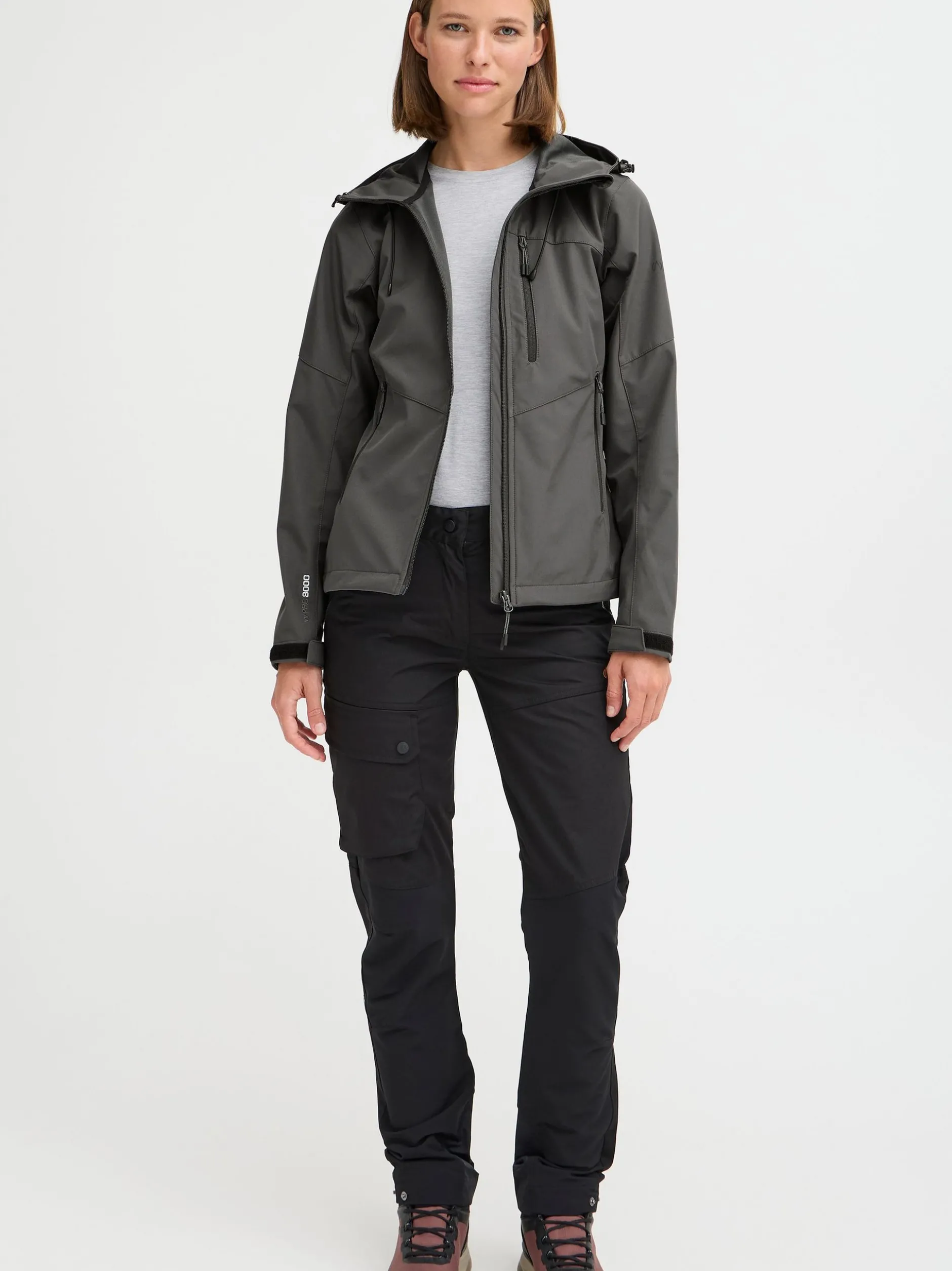 North Bend Damen Softshelljacke - NBRosa in grau