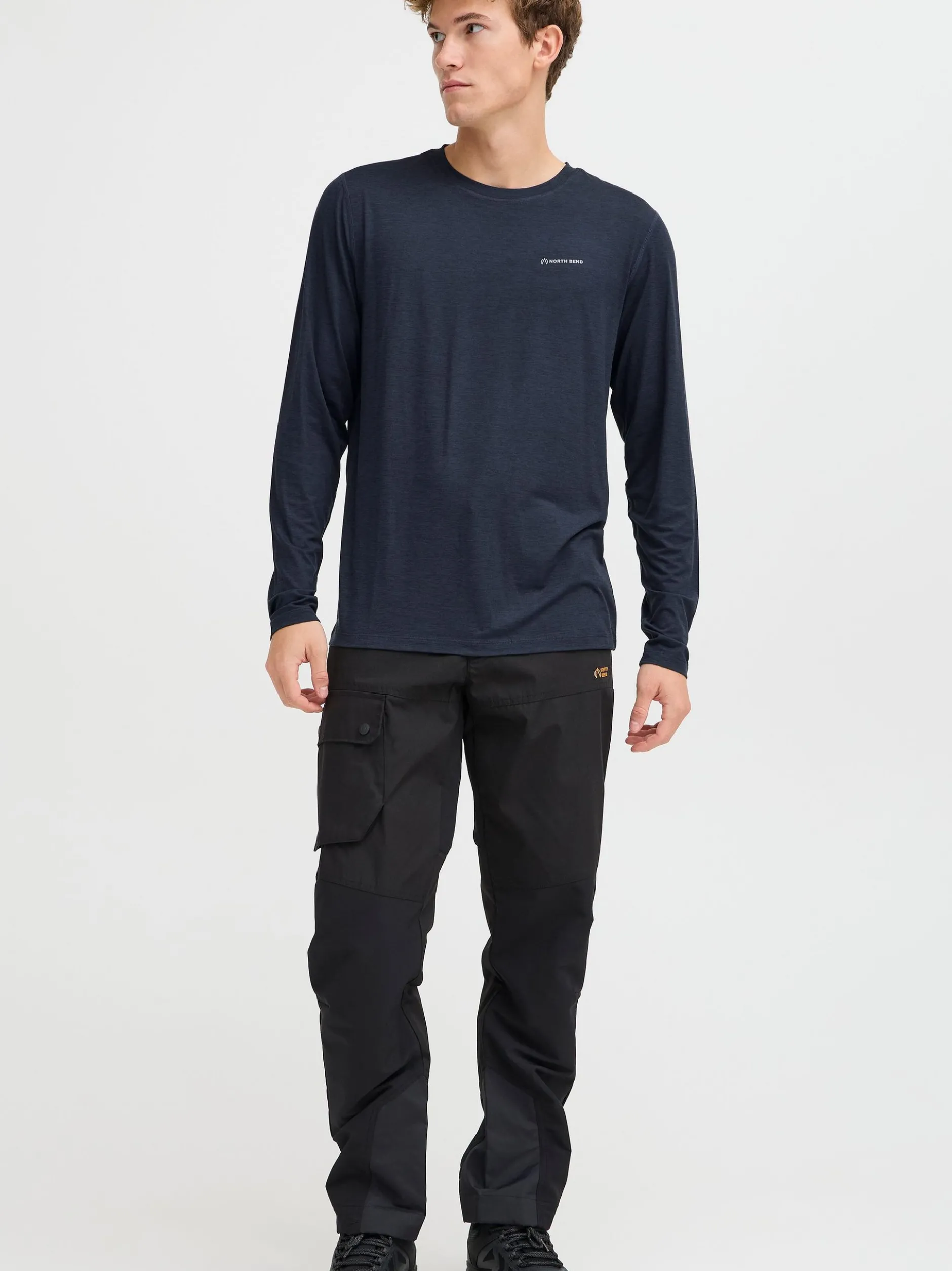 North Bend Herren Langarmshirt - NBAdreon in blau