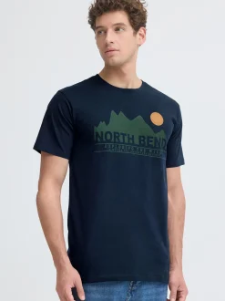 North Bend Herren Rundhalsshirt - NBCash in marine