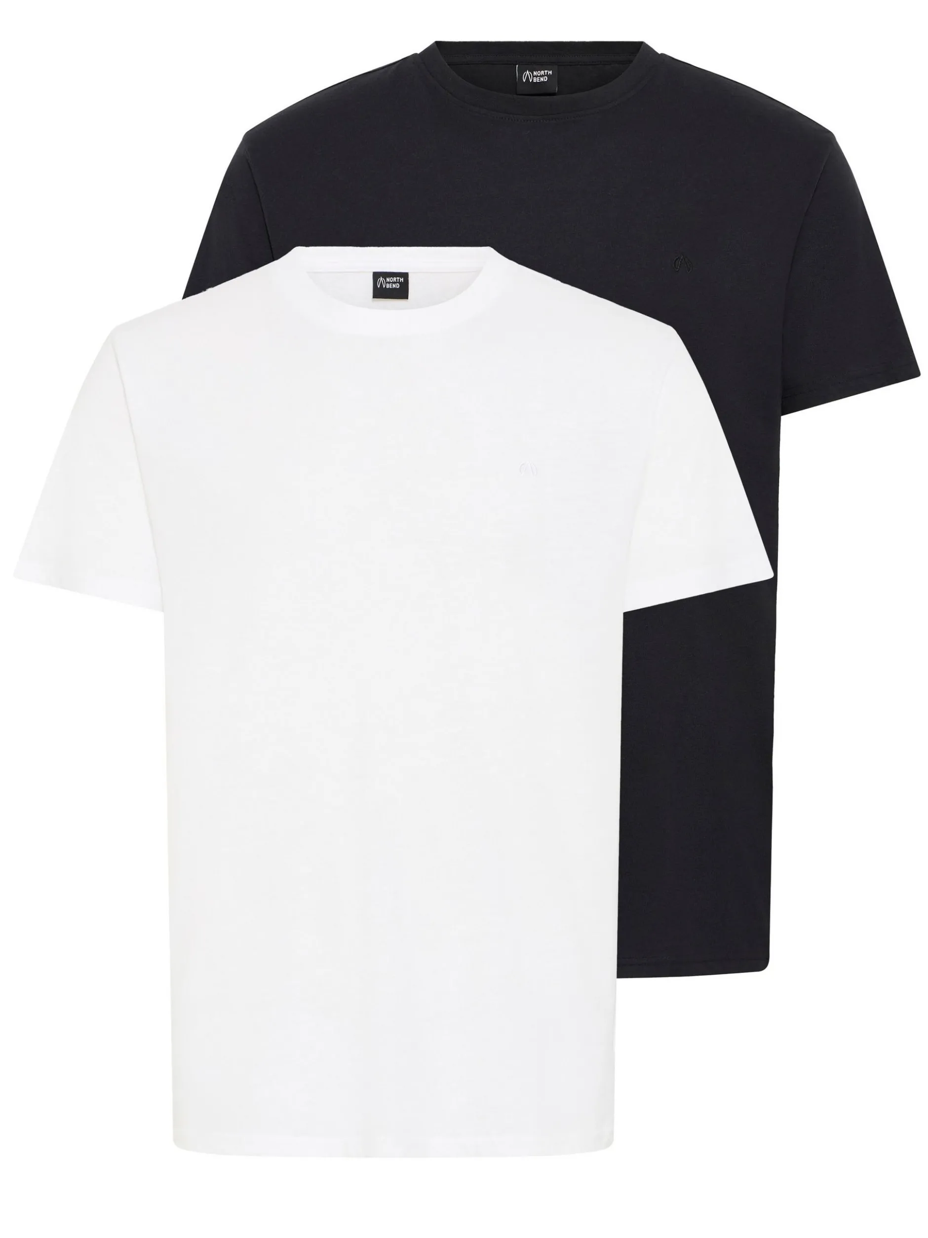 North Bend Herren Rundhalsshirt - NBGarfinkel in weiß schwarz