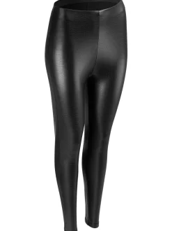 nurdie Damen Leggings in Leder-Optik - NUR DIE x KILIAN KERNER in schwarz