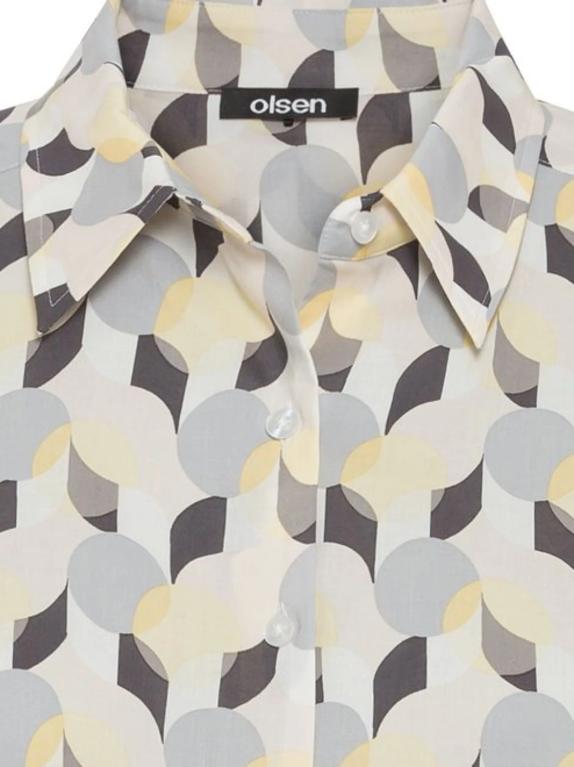 Olsen Damen Bluse in mehrfarbig - Ausschnitt: Rundhals