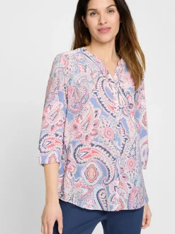 Olsen Damen Bluse in rosa - Ausschnitt: Rundhals