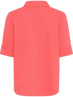 Olsen Damen Bluse in rosa - Ausschnitt: V-Ausschnitt