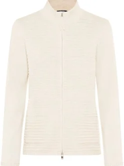 Olsen Damen Cardigan in ecru - Ausschnitt: Rundhals