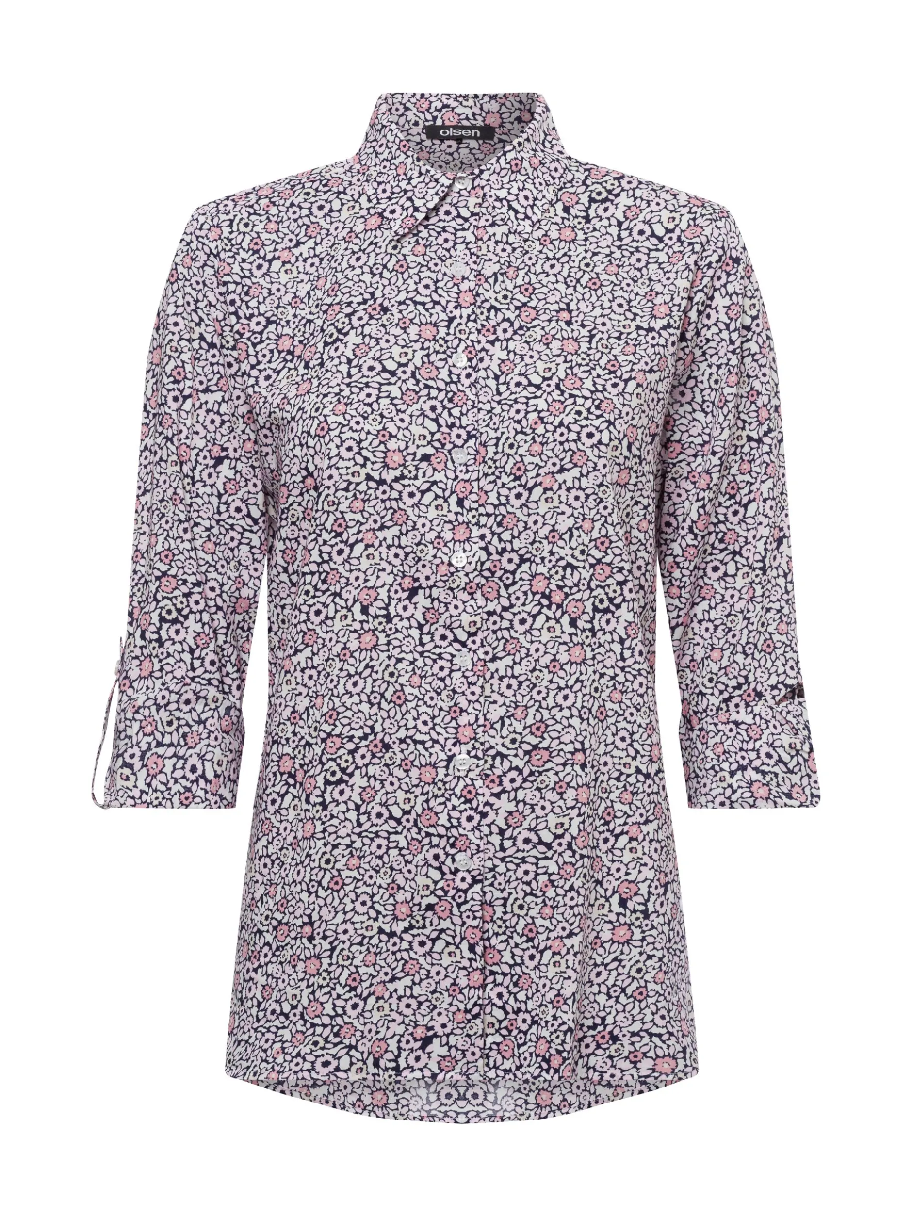 Olsen Damen Hemdbluse in pink mehrfarbig
