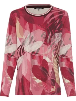 Olsen Damen Langarmshirt in rot - Ausschnitt: Rundhals