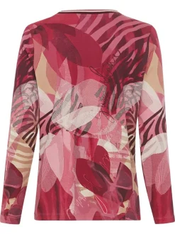 Olsen Damen Langarmshirt in rot - Ausschnitt: Rundhals