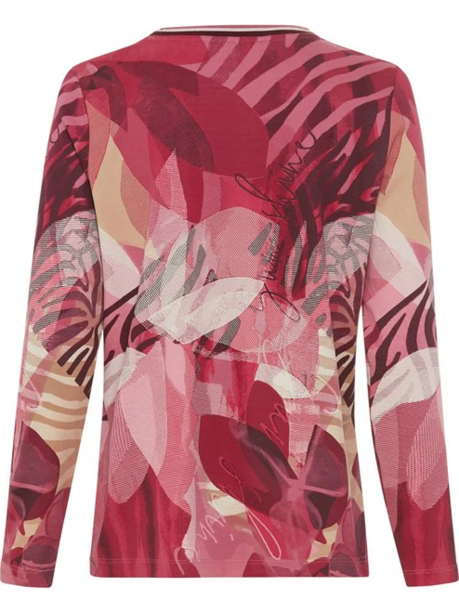 Olsen Damen Langarmshirt in rot - Ausschnitt: Rundhals