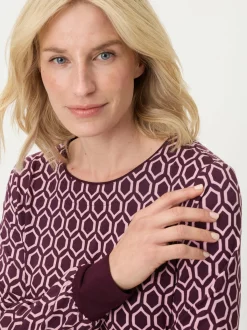 Olsen Damen Langarmshirt in rot - Ausschnitt: Rundhals