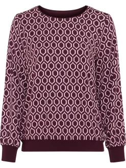Olsen Damen Langarmshirt in rot - Ausschnitt: Rundhals