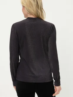 Olsen Damen Langarmshirt in schwarz - Ärmel: kurzarm