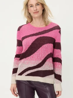 Olsen Damen Pullover in pink - Ausschnitt: Rundhals