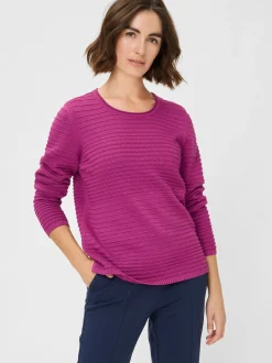 Olsen Damen Pullover in pink - Ausschnitt: Rundhals