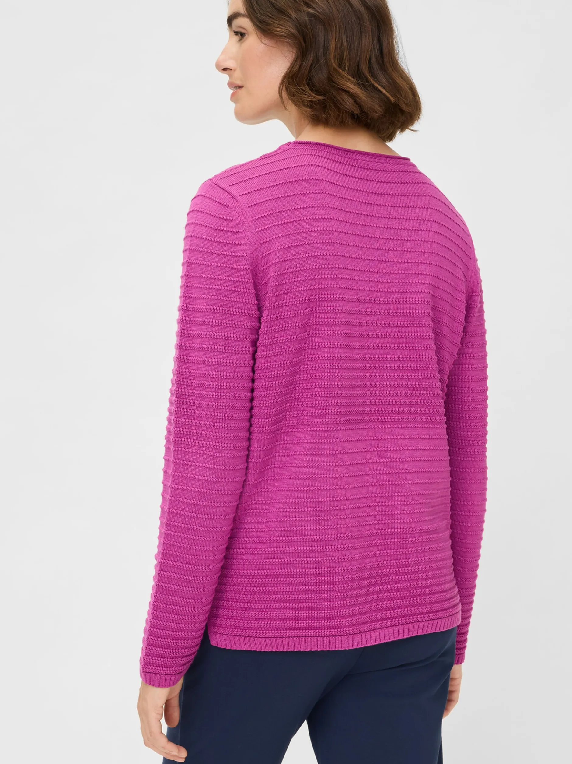 Olsen Damen Pullover in pink - Ausschnitt: Rundhals