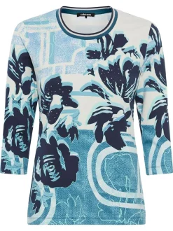 Olsen Damen Shirt in blau - Ausschnitt: Rundhals