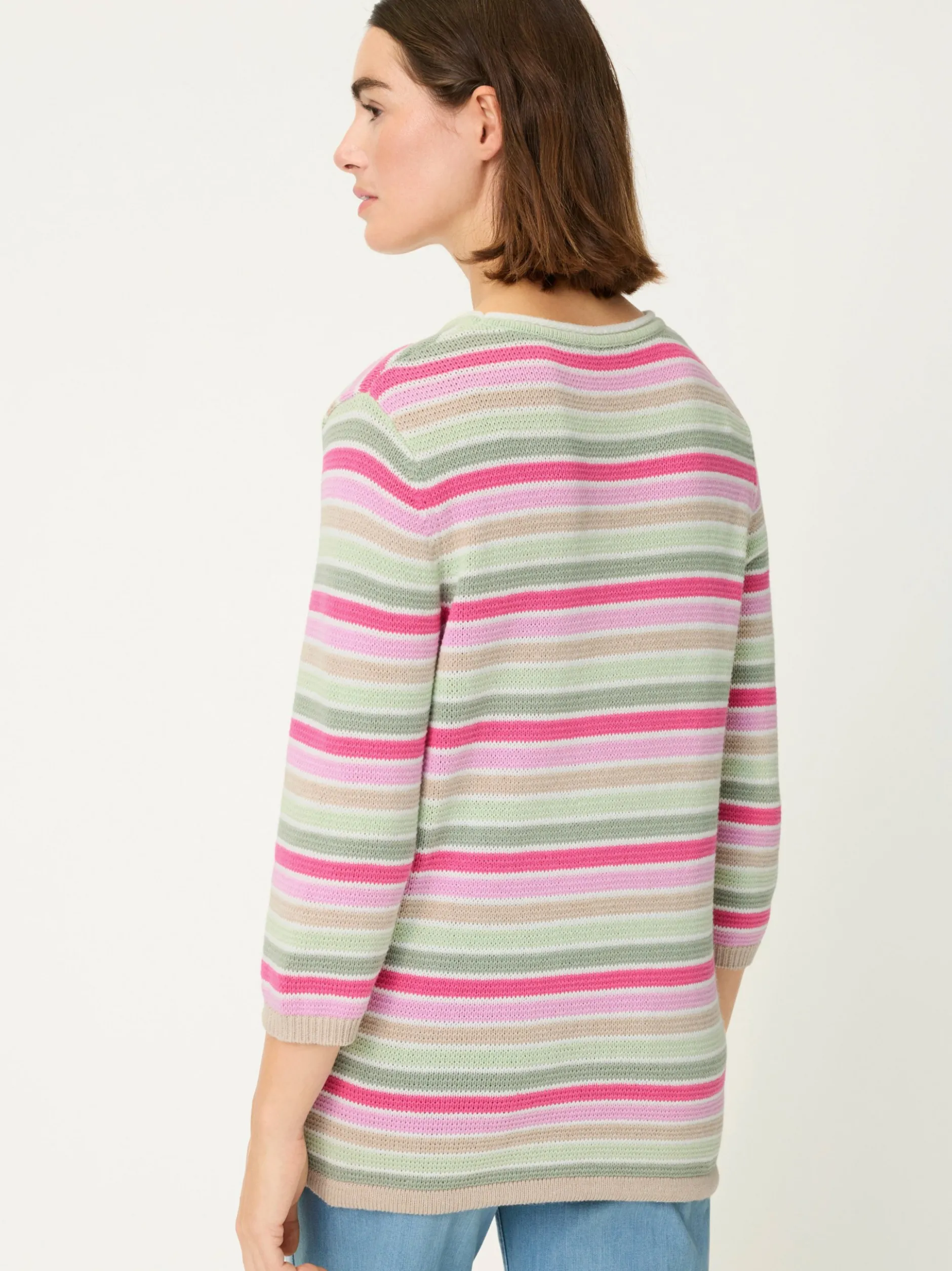 Olsen Damen Strickpullover - Henny in mehrfarbig grün