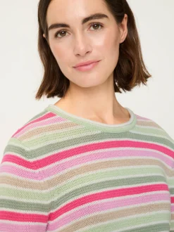 Olsen Damen Strickpullover - Henny in mehrfarbig grün