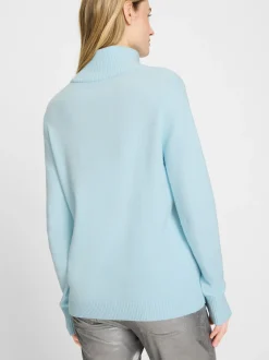 Olsen Damen Strickpullover in blau - Ärmel: langarm