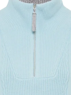 Olsen Damen Strickpullover in blau - Ärmel: langarm