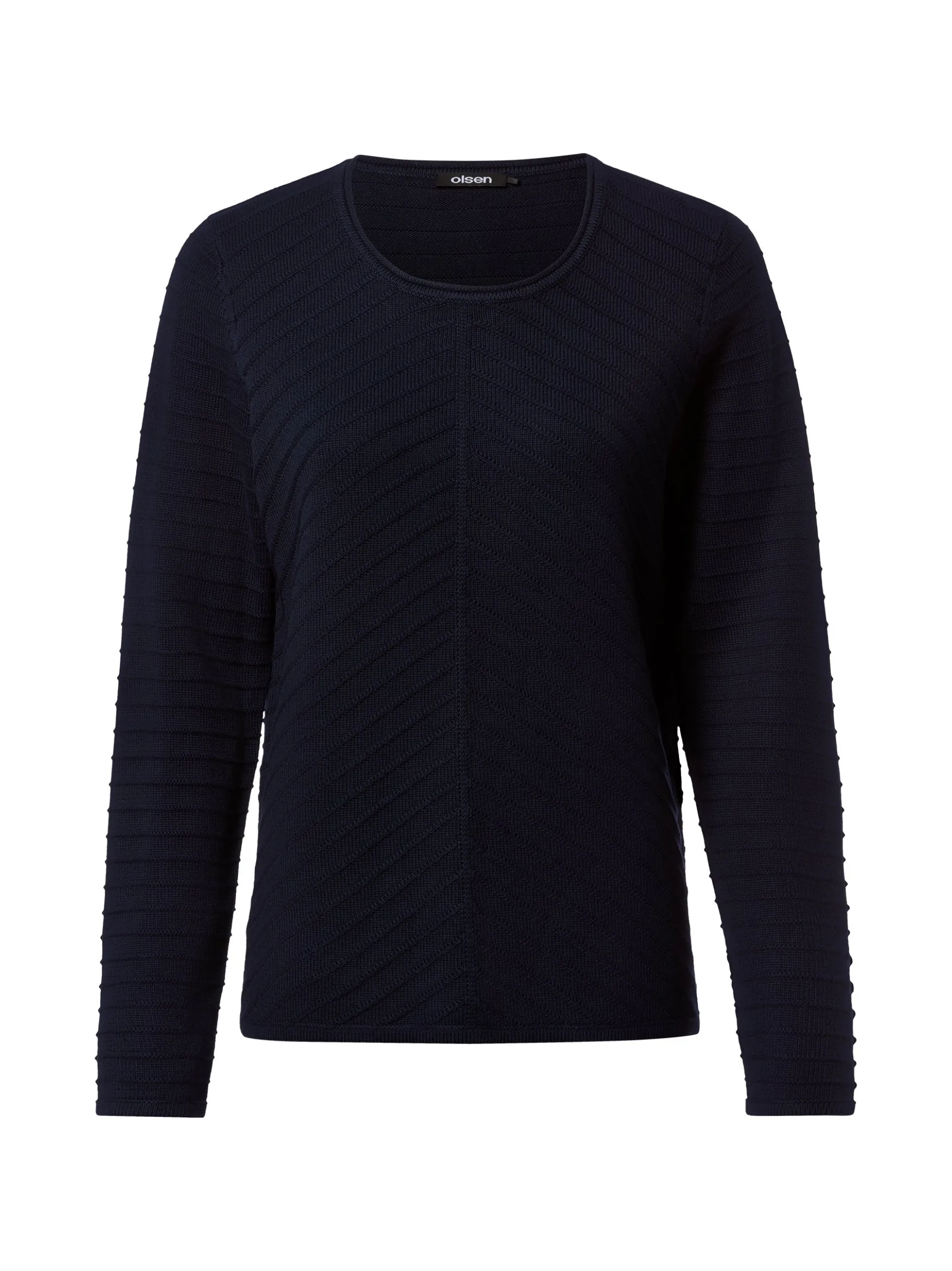 Olsen Damen Strickpullover in marine - Ärmel: langarm