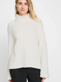 Olsen Damen Strickpullover in weiß - Ärmel: langarm