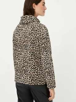 Olsen Damen Sweatshirt in beige schwarz - Ärmel: langarm