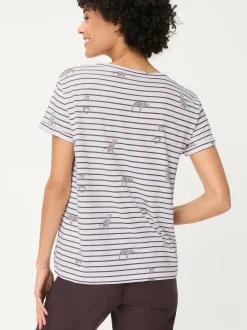 Olsen Damen T-Shirt - Hannah in weiß schoko
