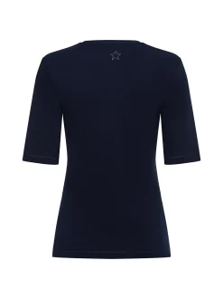 Olsen Damen T-Shirt in marine - Ausschnitt: Rundhals