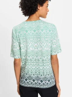 Olsen Damen T-Shirt in mint - Ausschnitt: Rundhals