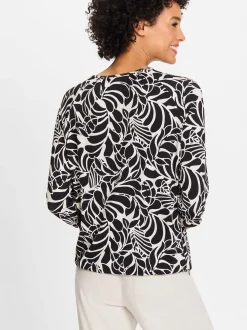 Olsen Damen T-Shirt in schwarz - Ausschnitt: Rundhals