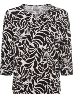 Olsen Damen T-Shirt in schwarz - Ausschnitt: Rundhals