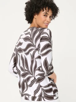 Olsen Damen Tunikashirt - Clara in schoko weiß