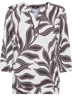 Olsen Damen Tunikashirt - Clara in schoko weiß