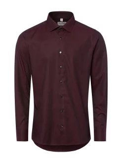 OLYMP Level Five Herren Businesshemd in aubergine