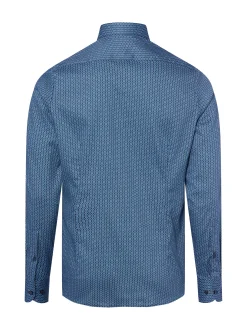 OLYMP Level Five Herren Hemd Bügelleicht in marine hellblau