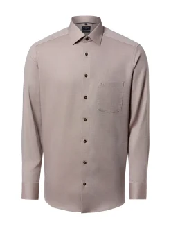 OLYMP Luxor modern fit Herren Hemd - Bügelleicht in taupe