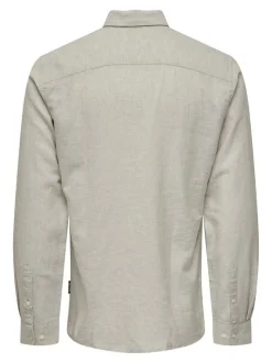 Only&Sons Herren Hemd in grau - Ärmel: langarm