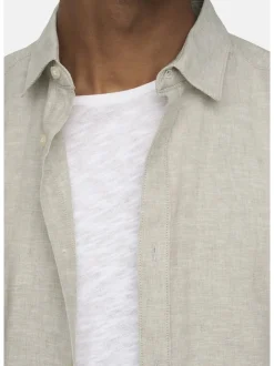 Only&Sons Herren Hemd in grau - Ärmel: langarm