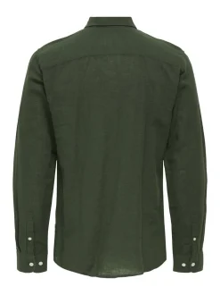 Only&Sons Herren Hemd in grün - Ärmel: langarm