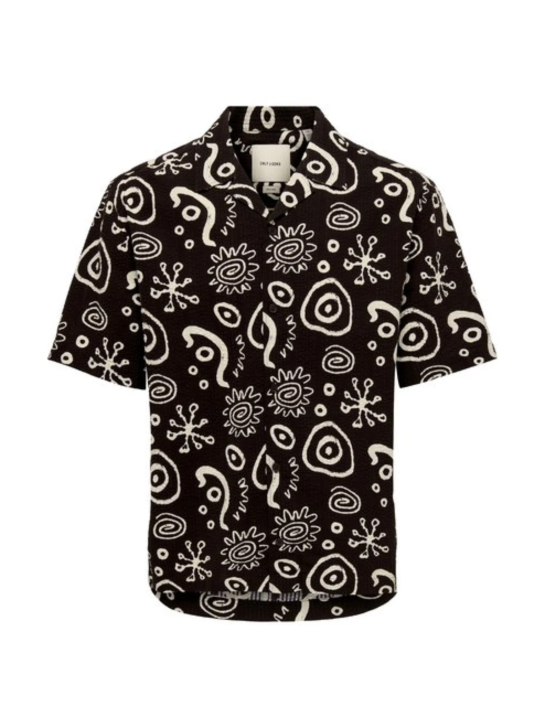 Only&Sons Herren Hemd in schwarz - Ärmel: kurzarm