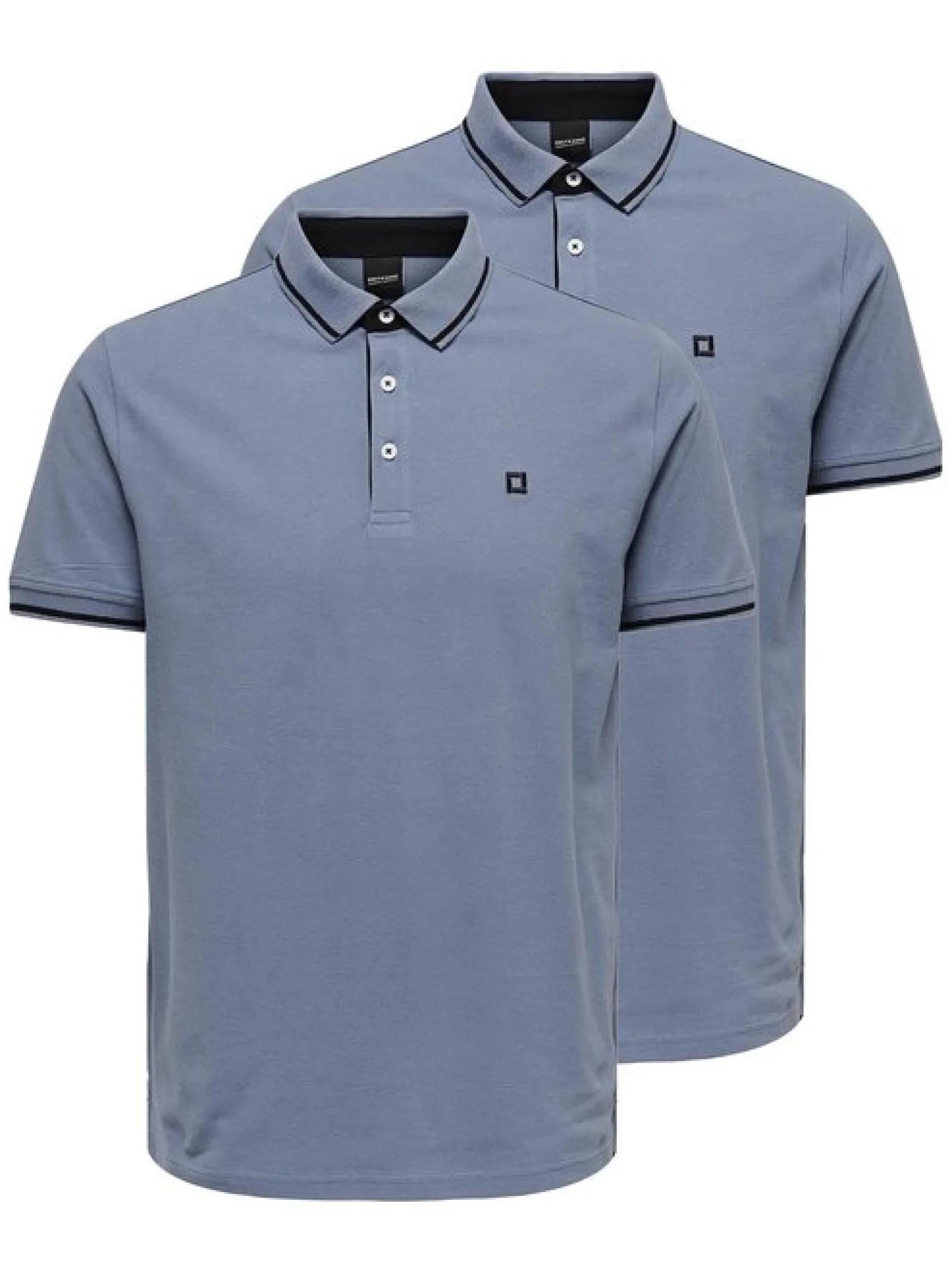 Only&Sons Herren Poloshirt - 2er Pack Onsefletcher in blau